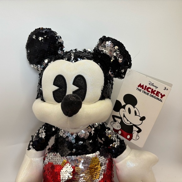 Disney Mickey Mouse Reversible Sequin Small Plush Small 15'' Special Edition NWT - Picture 2 of 5